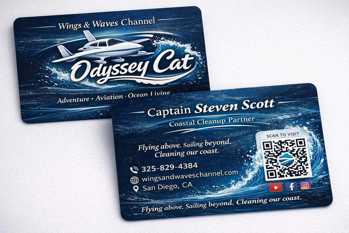 Wings N Waves Channel — Odyssey Cat — Captain Steven Scott — Adventure Aviation Ocean Living